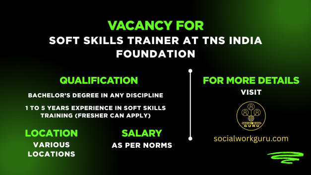 TNS India Foundation Recruitment 2025 Soft Skills Trainer job notification